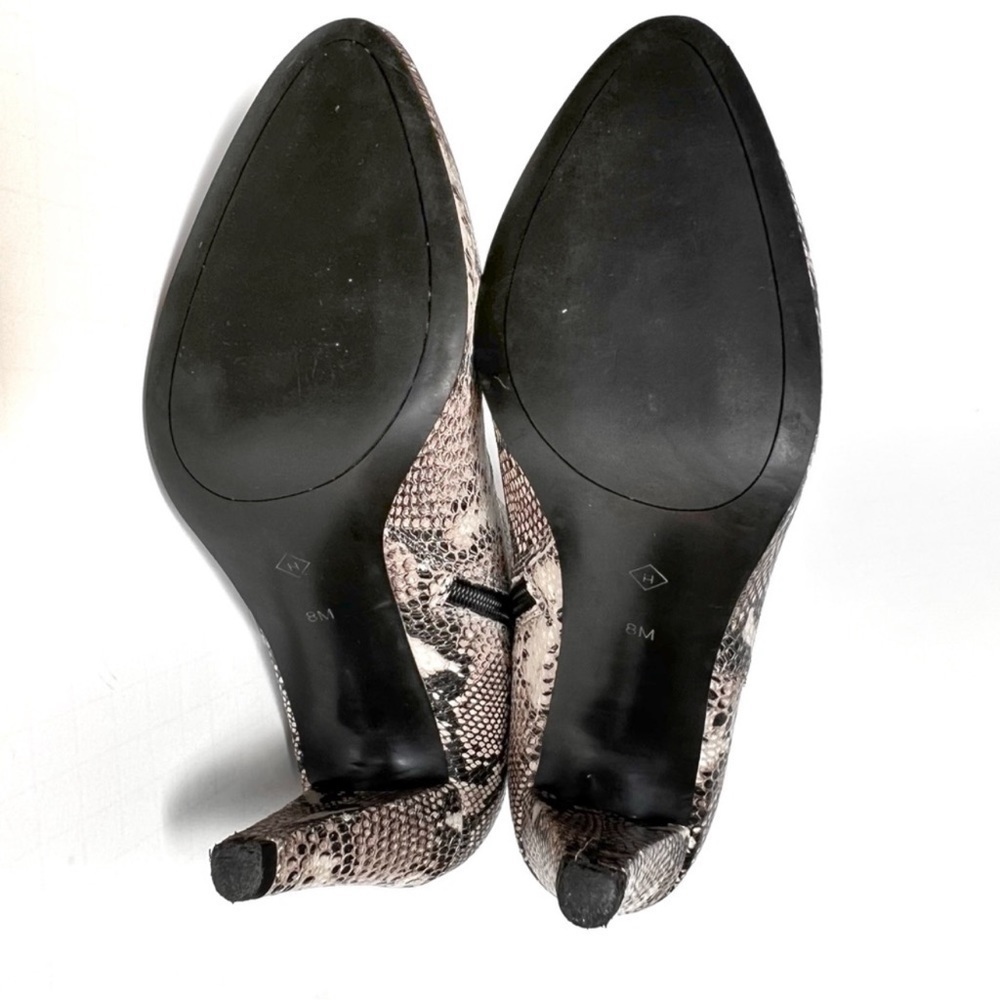 Halogen python snakeskin booties heels sz 8 - Picture 12 of 16